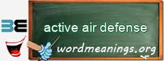 WordMeaning blackboard for active air defense